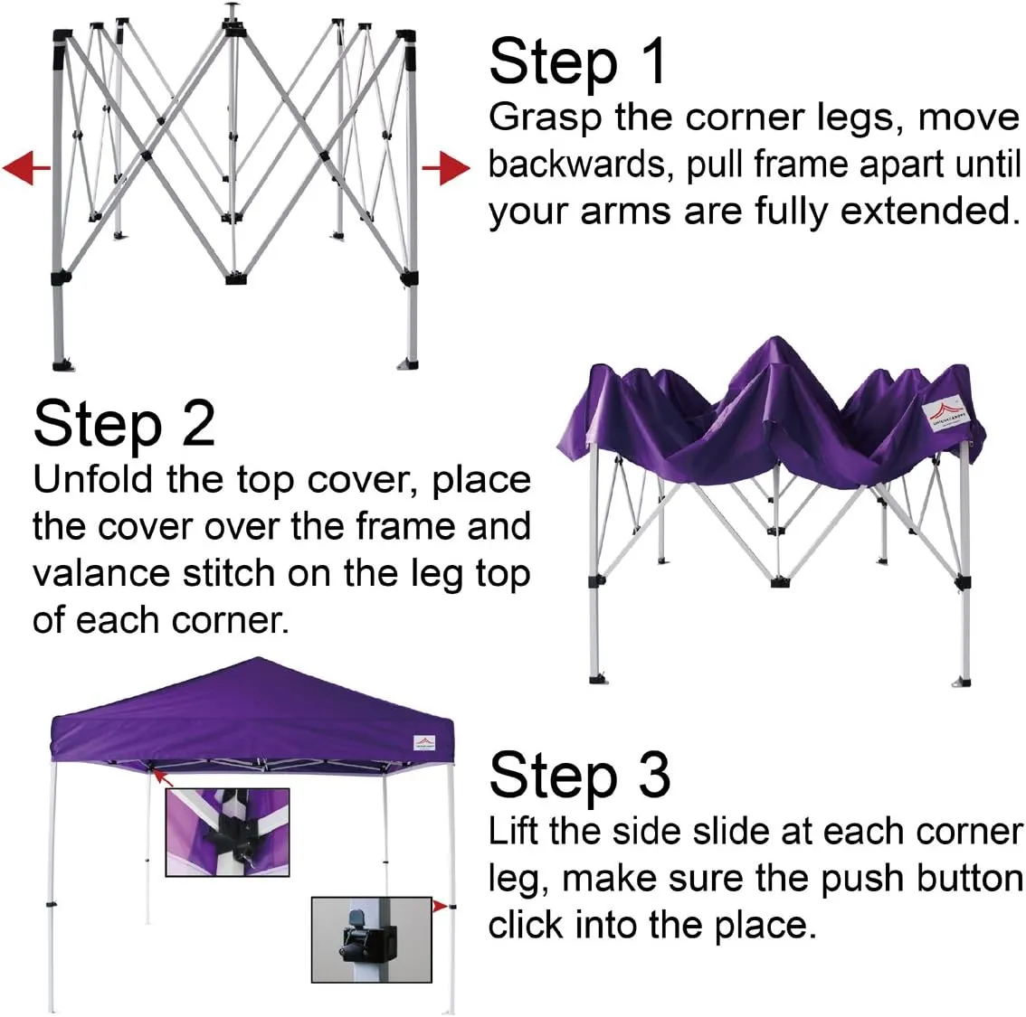 10'x10' Pop Up Canopy Tent Commercial Instant Shelter, with 4 Removable Zippered Side Walls and Heavy Duty Roller Bag, 4 Sand Bags White