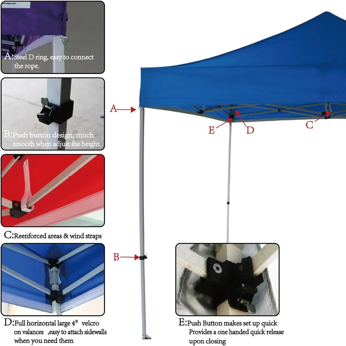 10'x10' Pop Up Canopy Tent Commercial Instant Shelter, with 4 Removable Zippered Side Walls and Heavy Duty Roller Bag, 4 Sand Bags White