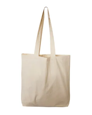 12 ct Over-the-Shoulder 26 in Long Handle Cotton Tote Bags - By Dozen