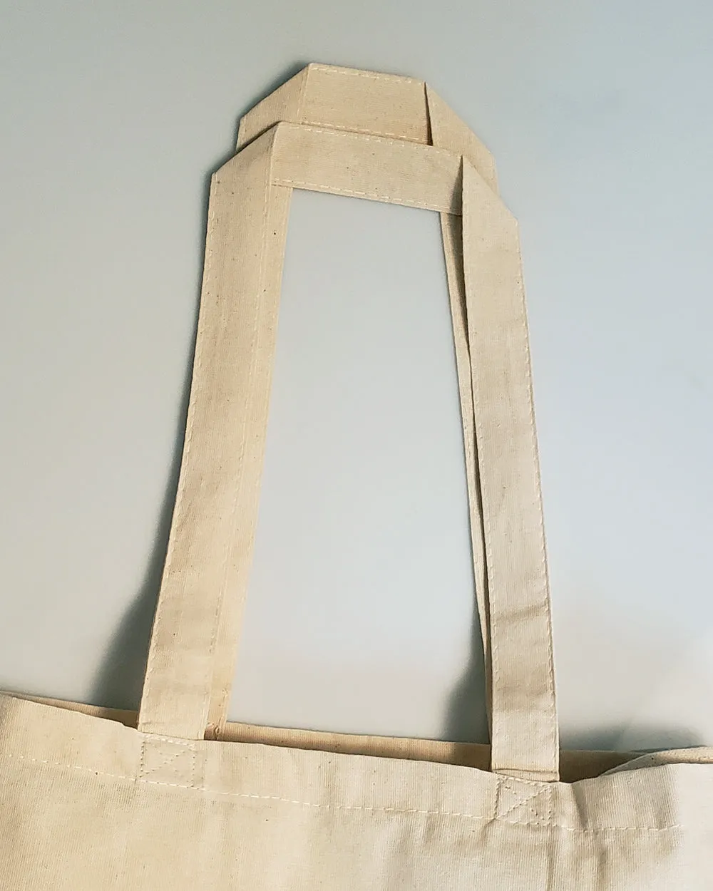 12 ct Over-the-Shoulder 26 in Long Handle Cotton Tote Bags - By Dozen