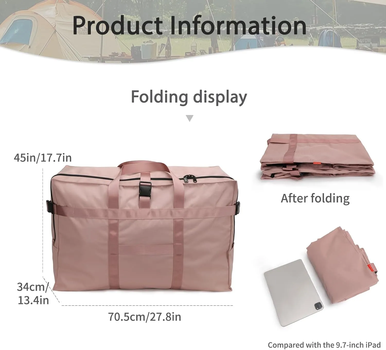 120L Travel Duffel Bags Extra Large Foldable Duffel Bag Weekend Overnight Storage Luggage for Airline Camping Moving Sport
