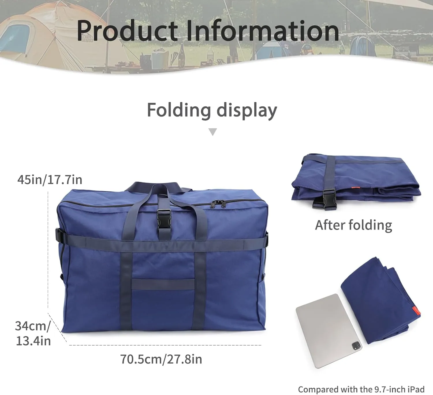 120L Travel Duffel Bags Extra Large Foldable Duffel Bag Weekend Overnight Storage Luggage for Airline Camping Moving Sport
