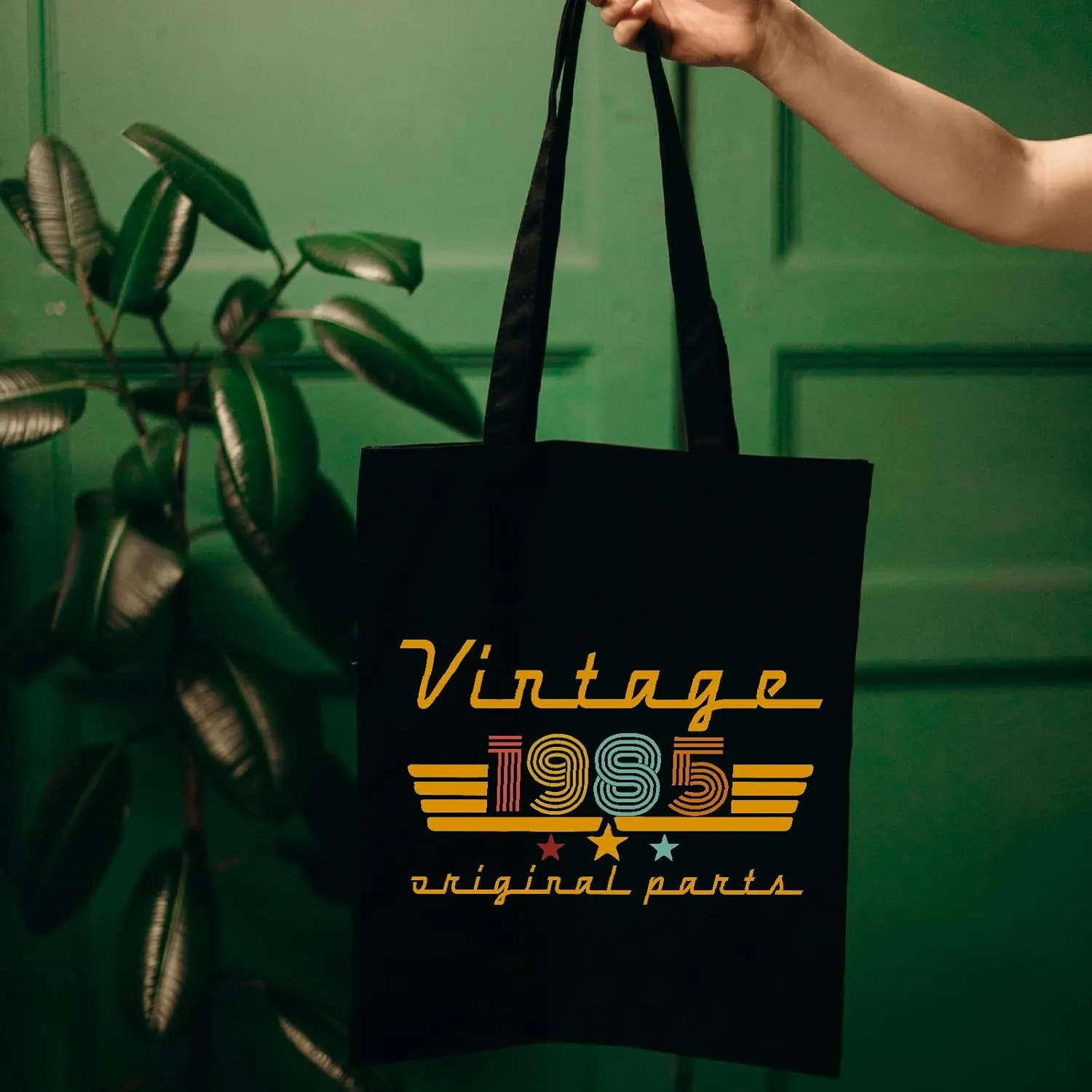 1980 1981 1982 1983 1984 1985 1986 1987 1988 1989 Birthday Gifts for Women, Reusable Canvas Tote Bag for Traveling
