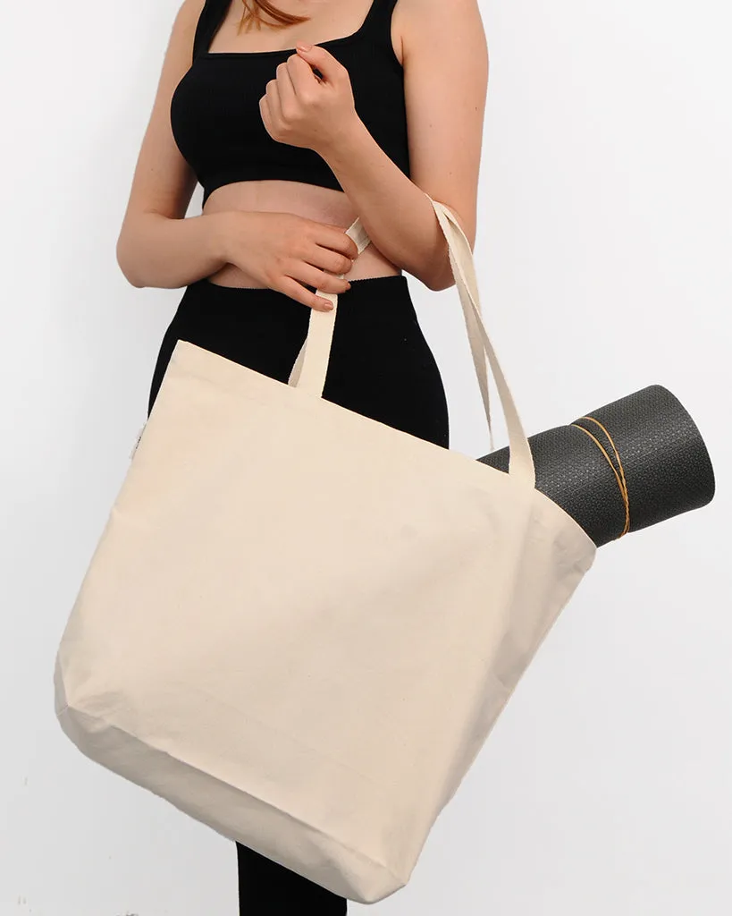 20 in Large Organic Canvas Shopping Tote Bags - OR260