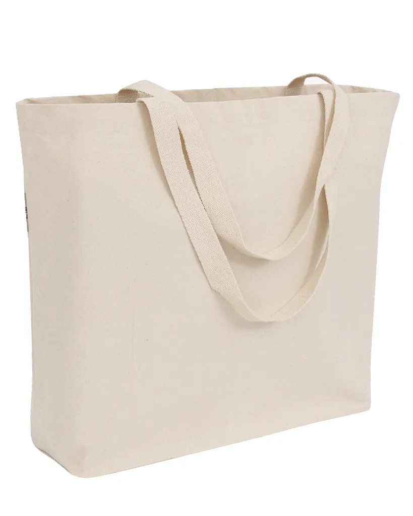 20 in Large Organic Canvas Shopping Tote Bags - OR260