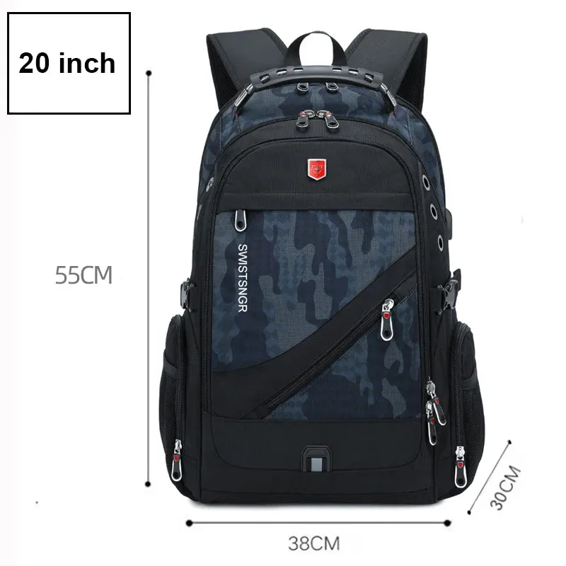 2024 Waterproof 17/20 Inch Laptop Backpack Men USB Charging Travel Backpack Women Oxford Rucksack Male School Bag modern Mochila