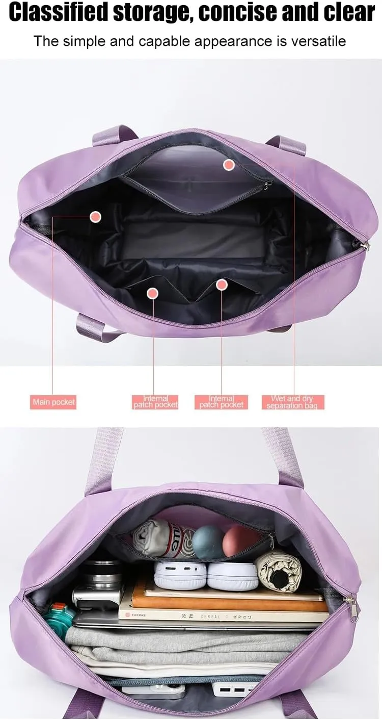 2025 New Travel Bag with Wheels, Expandable & Foldable Large Capacity Rolling Luggage, Adjustable Shoulder Strap & Detachable Wheels(Blue)