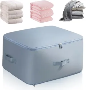2025 Ultra Space Saving Self Compression Organizer, Portable Heavy Duty Moving Tote Comforter Storage Bag, Upgrade Quilt Compression Storage Bag Packaging Cube Bedding Storage Bag (Dark Blue, X-Large)