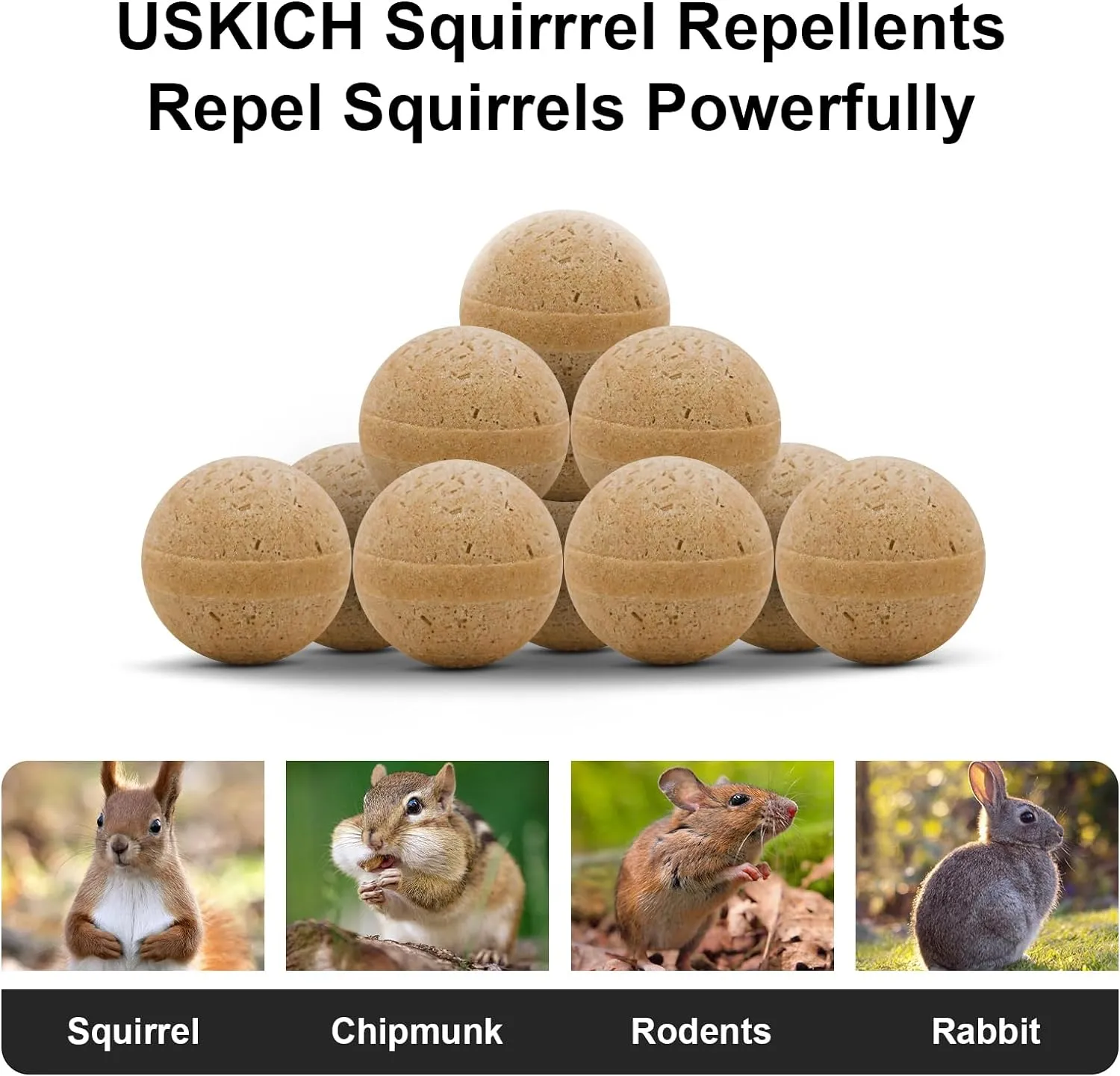 20Pack Squirrel Repellent Outdoor, Chipmunk Repellent Outdoor,Rodent Repellent,Squirrel Repellent for Attic and Cars Engines, Ultra Powerful Squirrel Deterrent Keep Squirrels Out of Garden