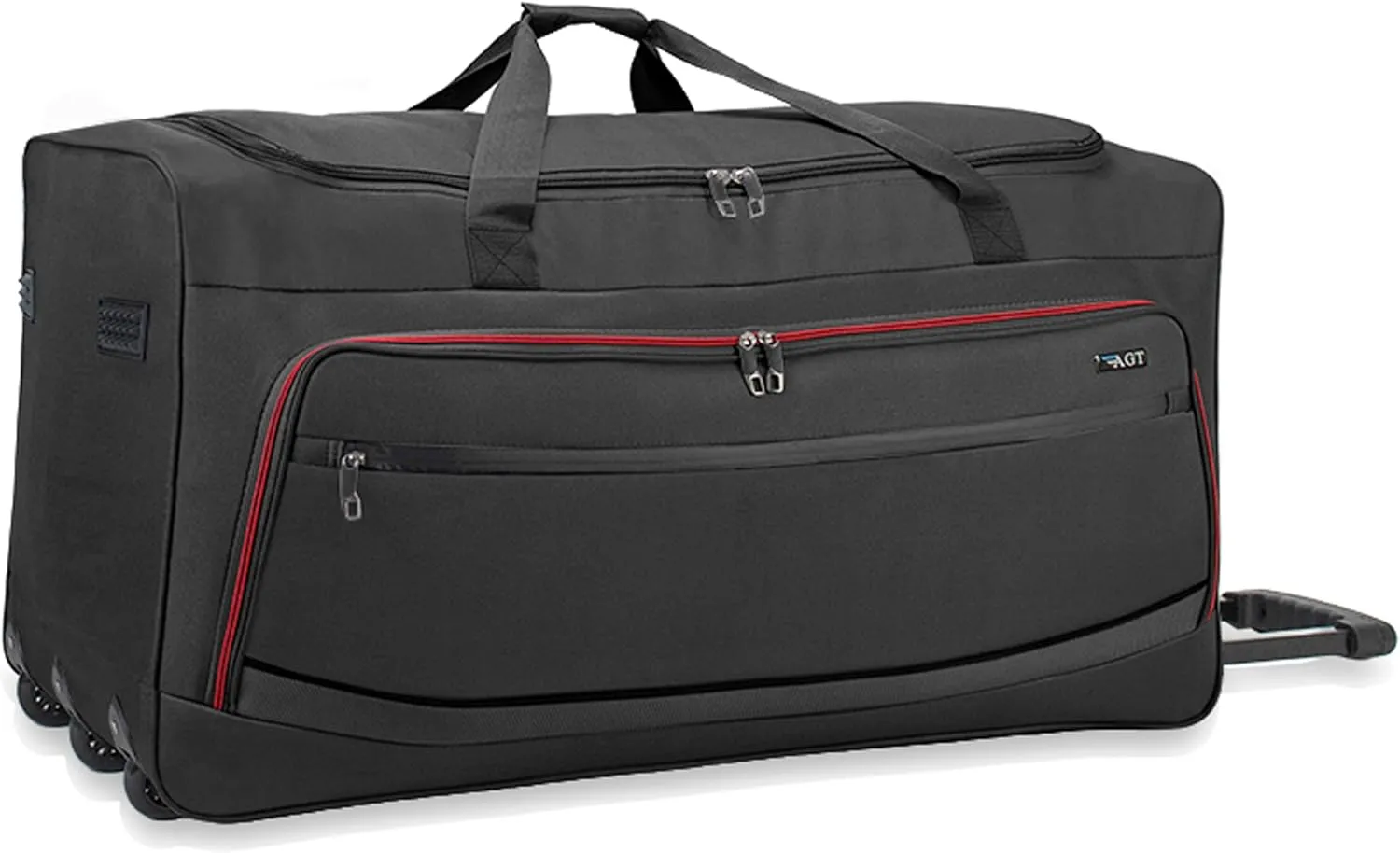 22"/30"/36" Rolling Duffel Bag Travel Wheeled Luggage Suitcase (Black, 36-inch)