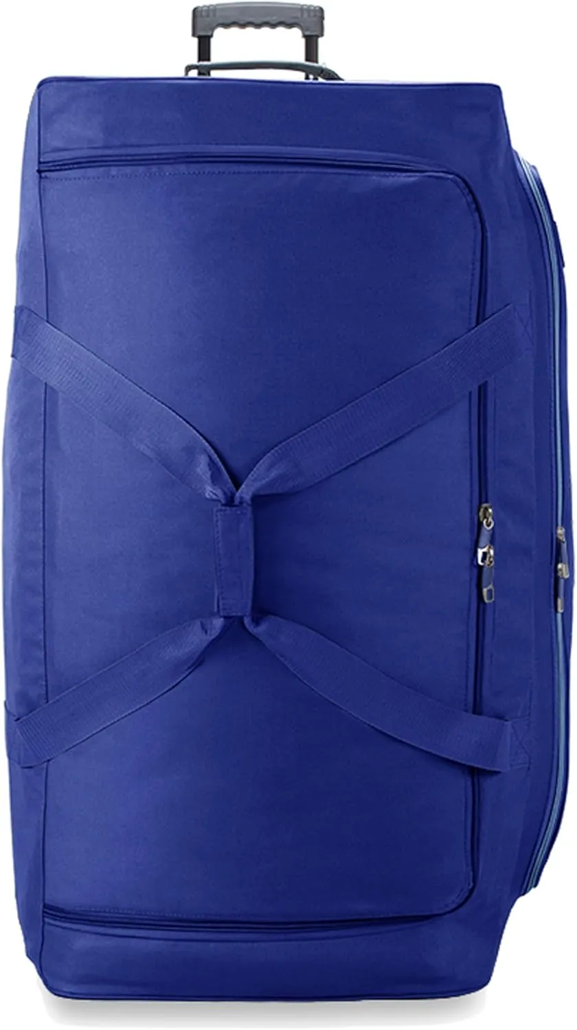 22"/30"/36" Rolling Duffel Bag Travel Wheeled Luggage Suitcase (Blue, 36-inch)