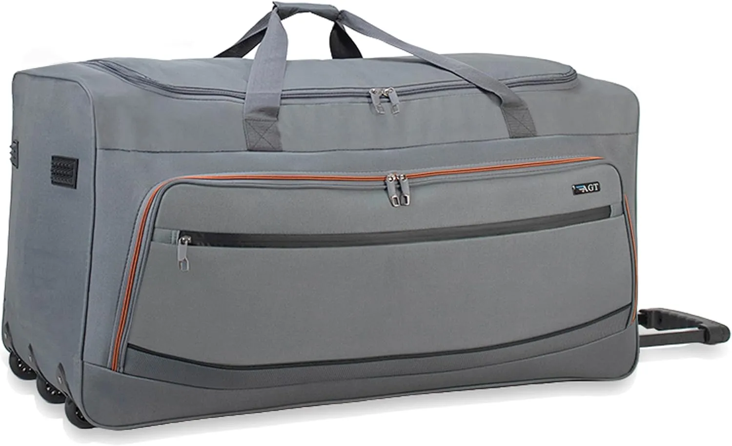 22"/30"/36" Rolling Duffel Bag Travel Wheeled Luggage Suitcase (Grey, 36-inch)