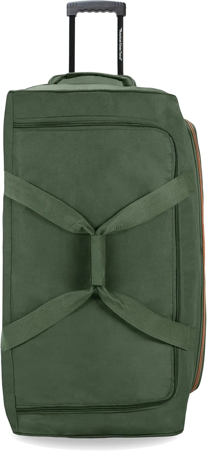 22"/30"/36" Rolling Duffel Bag Travel Wheeled Luggage Suitcase (Olive, 30-inch)
