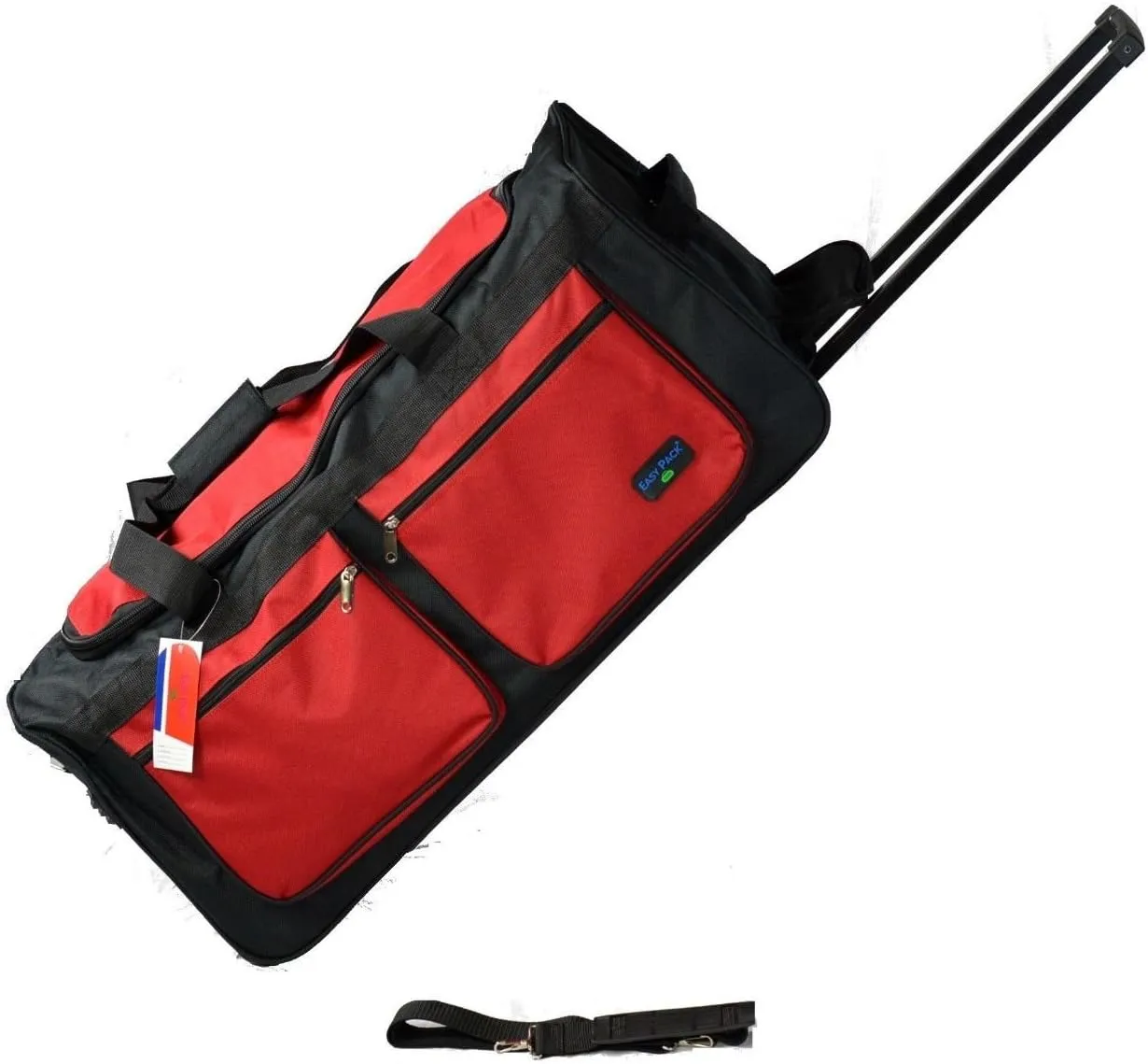 30" Inch Wheeled Duffle Bag Luggage Suitcase RED 60 LB Capacity
