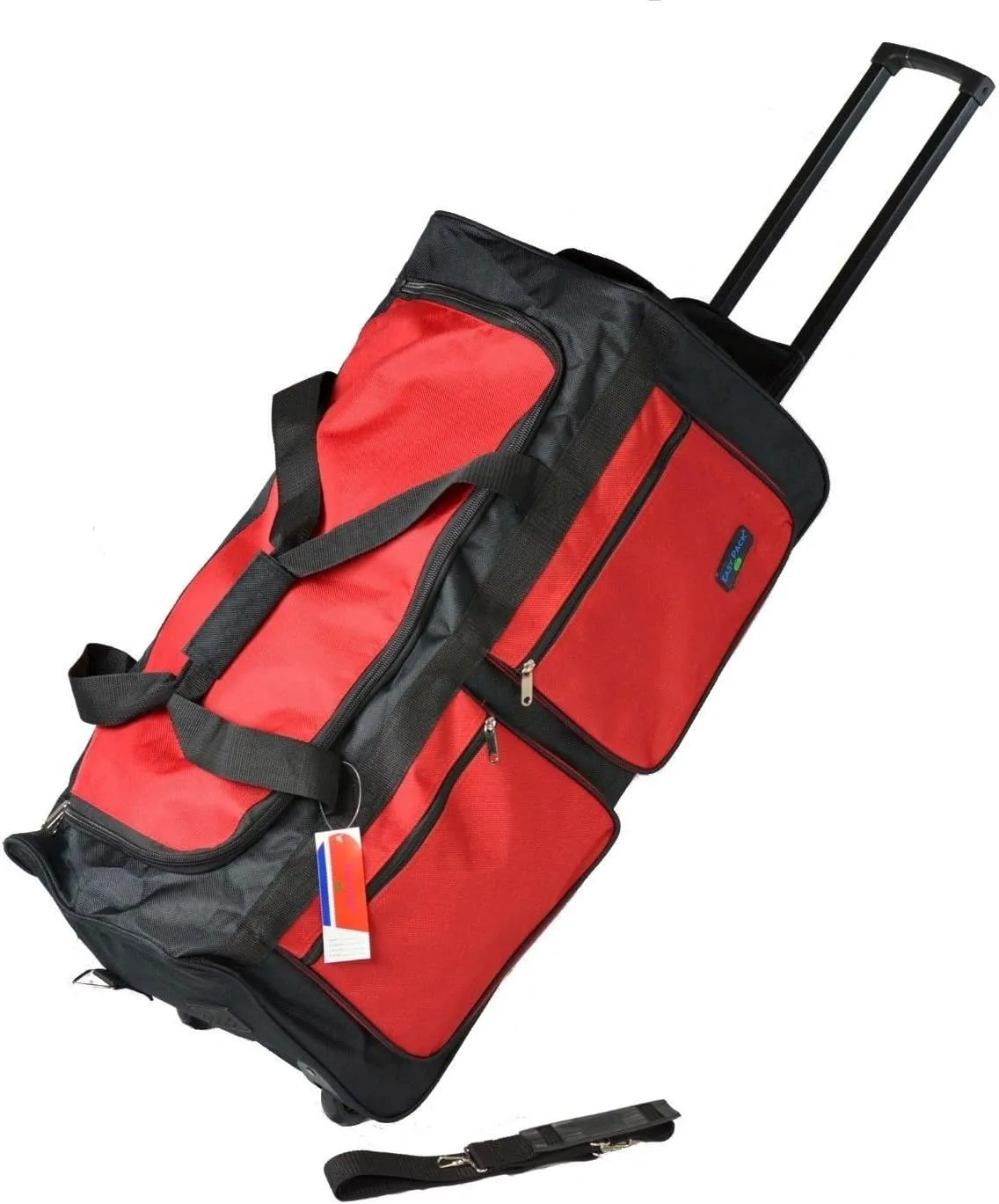 30" Inch Wheeled Duffle Bag Luggage Suitcase RED 60 LB Capacity