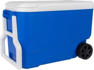 38QT Hard Sided Cooler with Wheels and Handle,Large Portable Wheeled ice Chest, Plastic Rolling Coolers to Keep Drinks Cold,Insulated Container,Classic Outdoor Cooling Storage Box