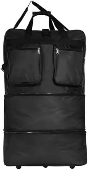 40" Duffle Bag Expandable Rolling Lightweight Wheeled Spinner Suitcase Luggage for Travel and Storage