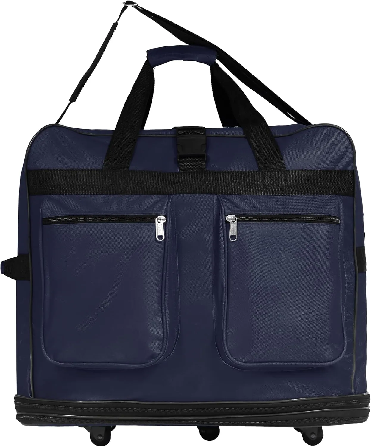 40"" NAVY BLUE Large Expandable Rolling 6 Wheeled Duffel Bag Spinner Suitcase Luggage, BLK1PK40