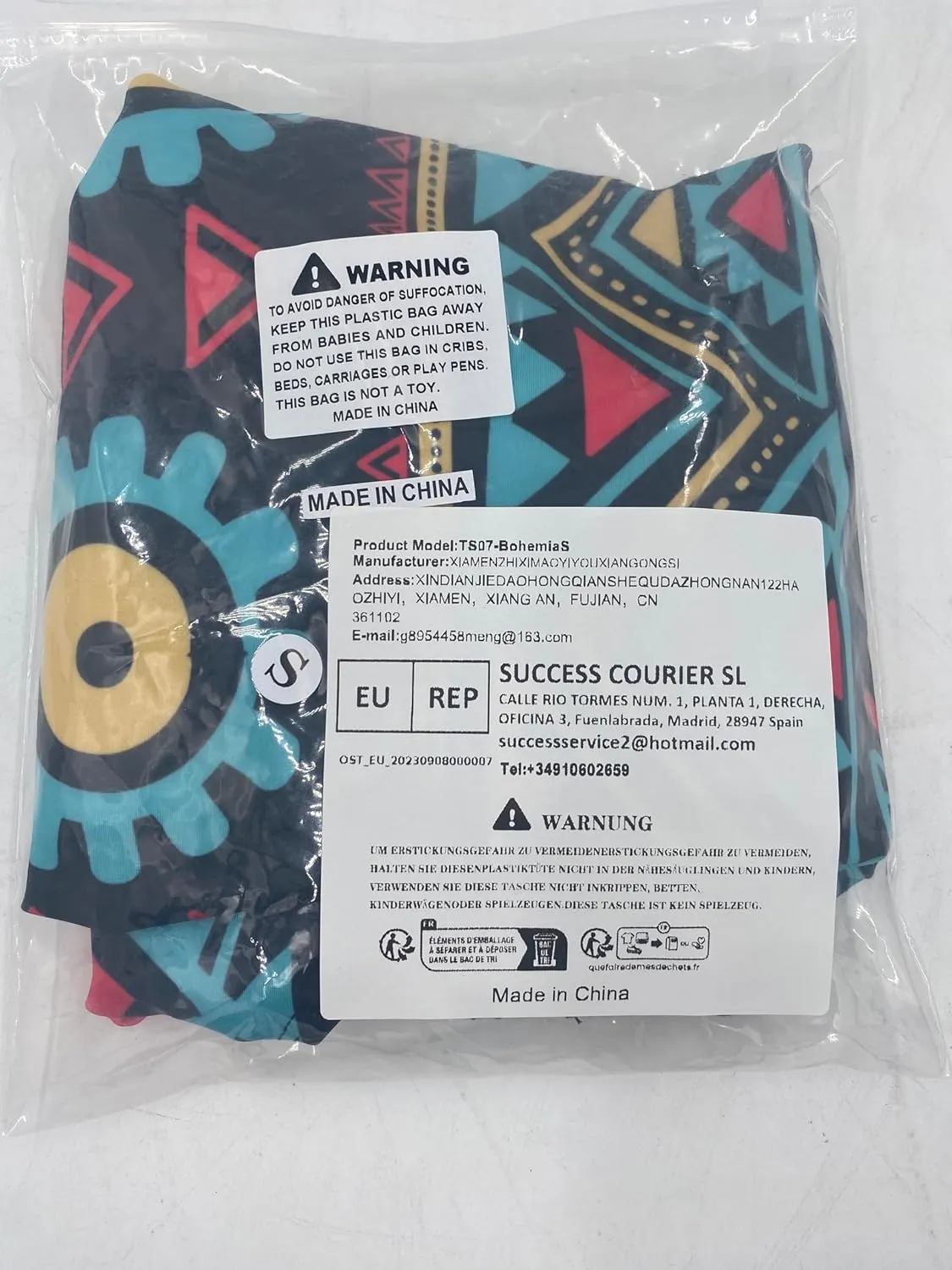 7-Mi Travel Luggage Cover Elastic Sleeve 19"-20" Anti-Scratch Suitcase Protector Cover Size S, Bohemia
