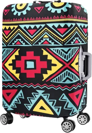 7-Mi Travel Luggage Cover Elastic Sleeve 19"-20" Anti-Scratch Suitcase Protector Cover Size S, Bohemia