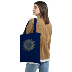 Abstract Burst Mandala Tote Bag