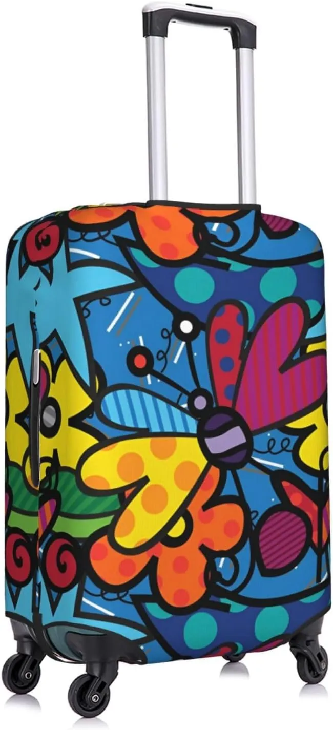 Abstract Butterfly Travel Luggage Cover Fits 18-32 Inch Luggage, Elastic Suitcase Cover Protector with Concealed Zipper for Wheeled Suitcase Tsa Approved