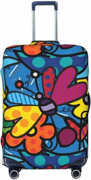 Abstract Butterfly Travel Luggage Cover Fits 18-32 Inch Luggage, Elastic Suitcase Cover Protector with Concealed Zipper for Wheeled Suitcase Tsa Approved