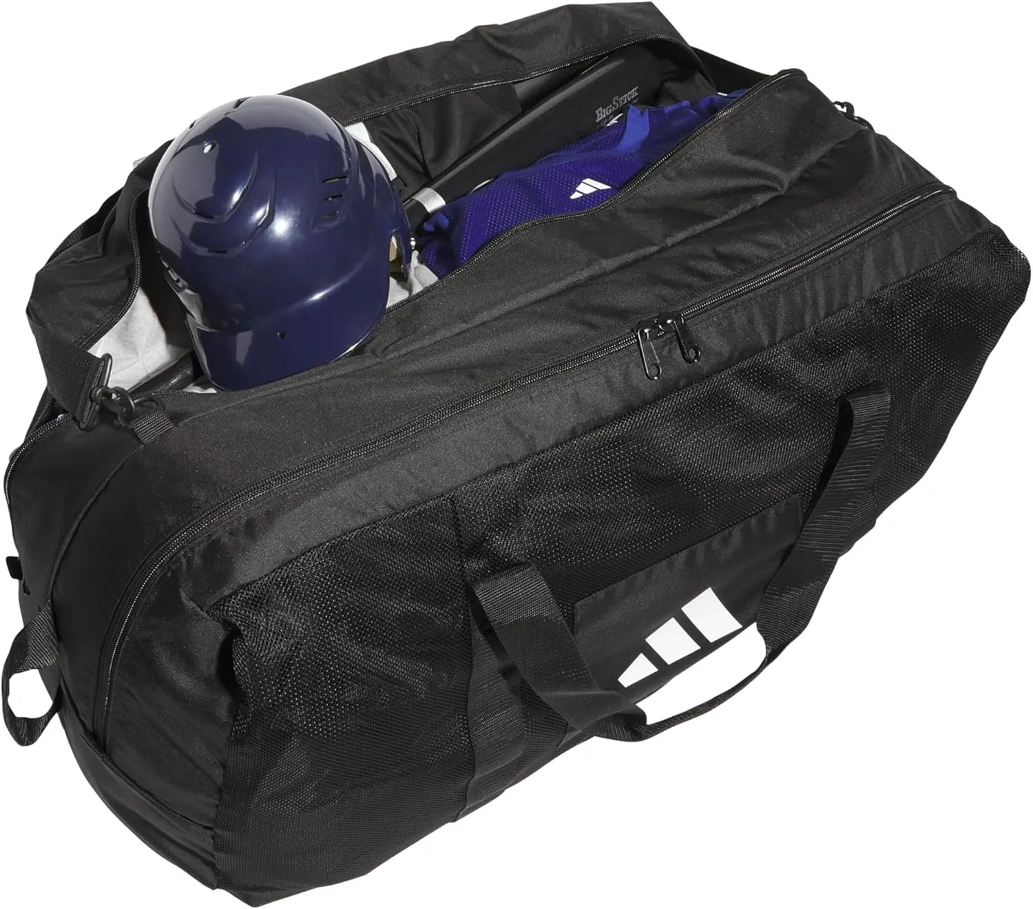 adidas Team Carry XL Duffel Bag, Black/White/2, One Size