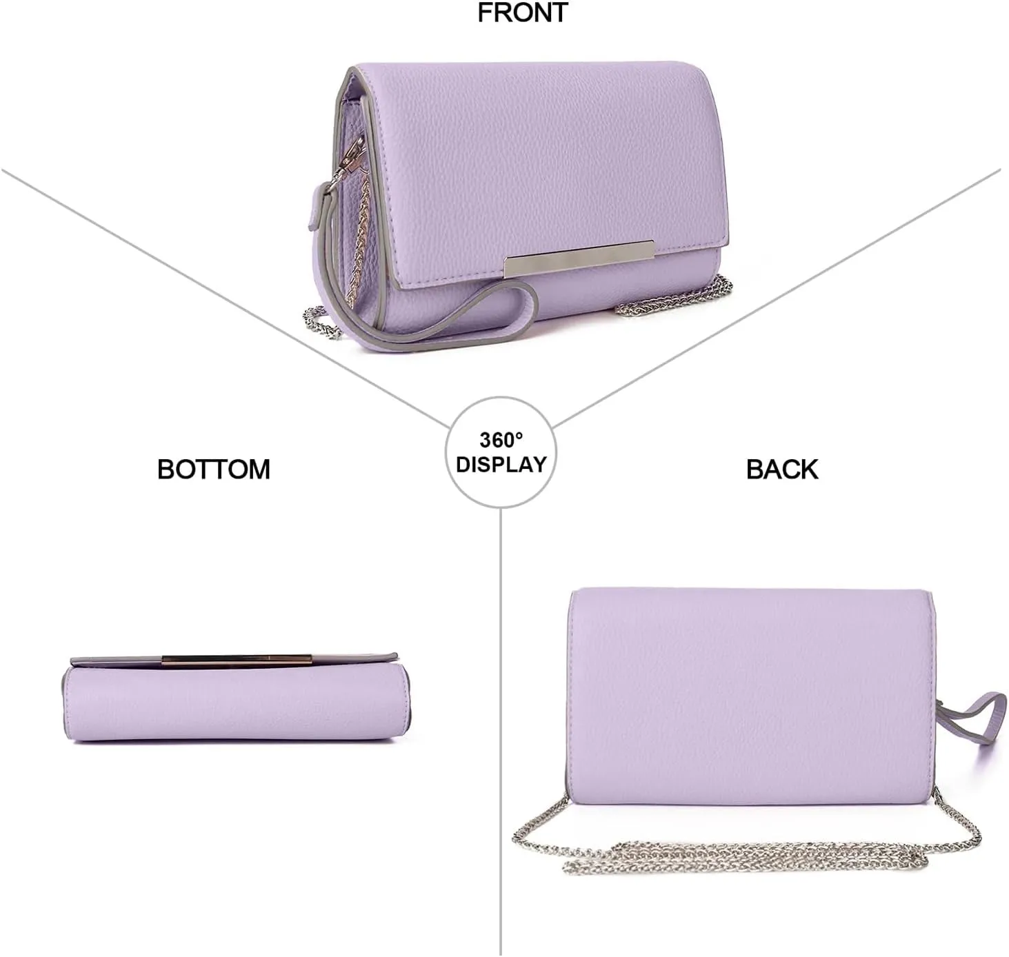 AFKOMST Small Clutch Purses for Women Formal Evening Bag Crossbody and Wristlet Handbags for Party Prom Cocktail Wedding