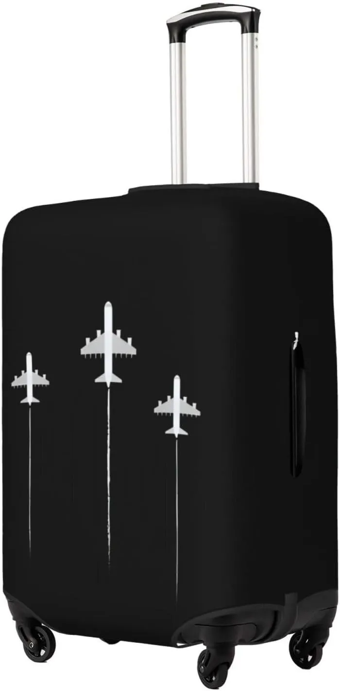 Airplane Travel Luggage Cover Fits 18-32 Inch Luggage, Stretch Suitcase Cover Protector with Concealed Zipper for Wheeled Suitcase Tsa Approved