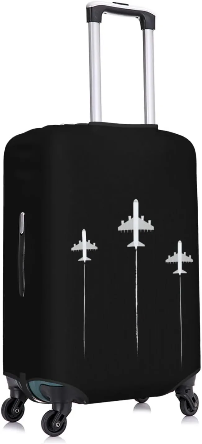 Airplane Travel Luggage Cover Fits 18-32 Inch Luggage, Stretch Suitcase Cover Protector with Concealed Zipper for Wheeled Suitcase Tsa Approved