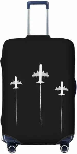Airplane Travel Luggage Cover Fits 18-32 Inch Luggage, Stretch Suitcase Cover Protector with Concealed Zipper for Wheeled Suitcase Tsa Approved