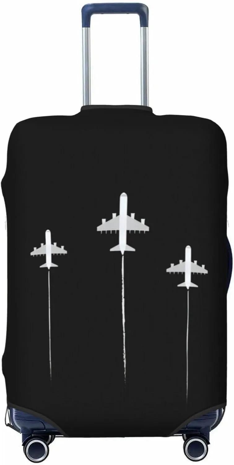 Airplane Travel Luggage Cover Fits 18-32 Inch Luggage, Stretch Suitcase Cover Protector with Concealed Zipper for Wheeled Suitcase Tsa Approved