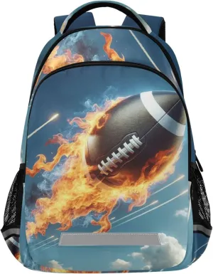 ALAZA Football Firing Backpack Purse for Women Men Personalized Laptop Notebook Tablet School Bag Stylish Casual Daypack, 13 14 15.6 inch