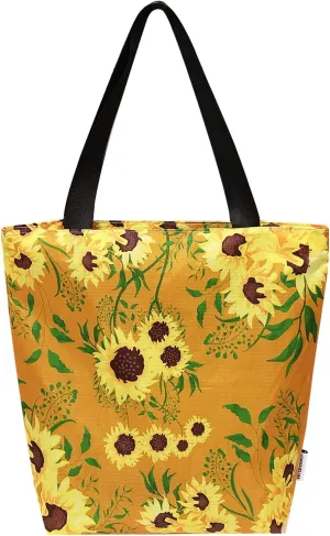 allydrew Foldable Lightweight Tote Bag with Durable Ripstop Polyester for Shopping, Travel, Gym, Beach, Casual, Everyday