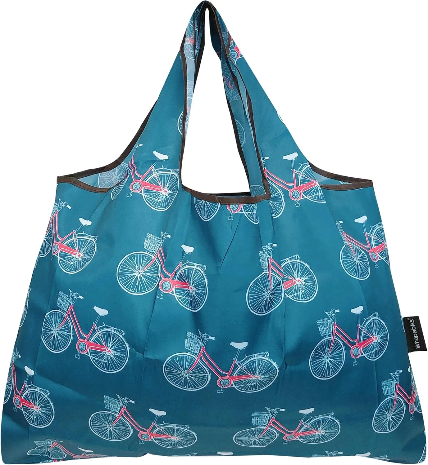 allydrew Large Foldable Tote Nylon Reusable Grocery Bags, 5 Pack