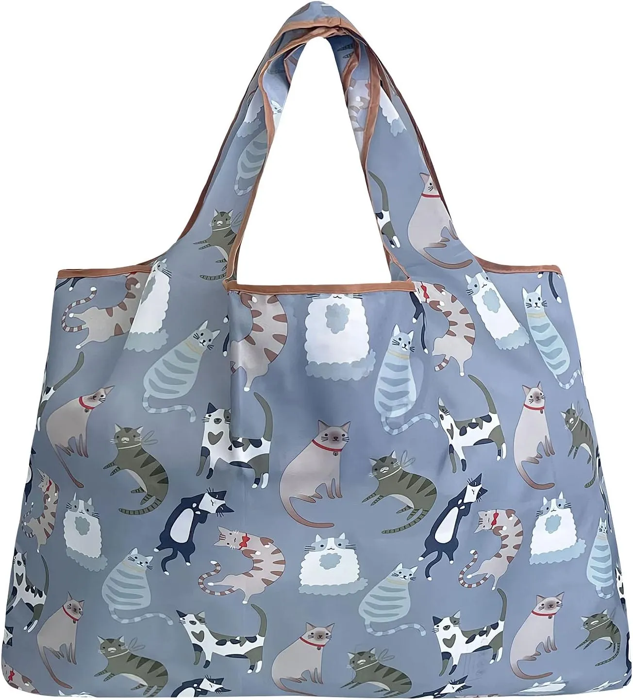 Allydrew Large Foldable Tote Nylon Reusable Grocery Bags