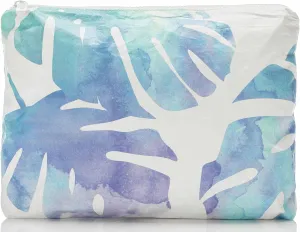 ALOHA Collection Mid Pouch, Lightweight, Packable, & Splash-Proof Pouch for Travel, Makeup, Toiletries, Organization, Gym, Pool & Beach. Easy to Clean Material. (11" x 8.5")