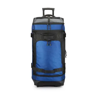 Amazon Basics Rolling Duffel Bag with Wheels, Ripstop Luggage for Traveling, Telescoping Handle, 35", Blue Blue 35" U1