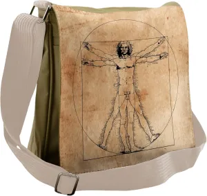 Ambesonne Anatomy Messenger Bag, Human Painting, Unisex Cross-body