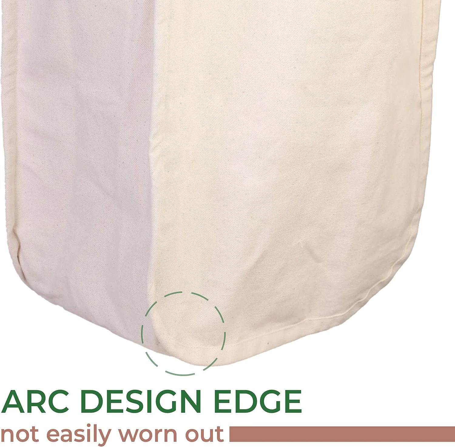 AMOUR INFINI Organic Cotton Grocery Bags with Bottle Sleeve - Set of 1 Foldable & Washable Shoulder Tote Bags with Reinforced Handles & Double-Stitched Arc Edges for Groceries & Everyday Use
