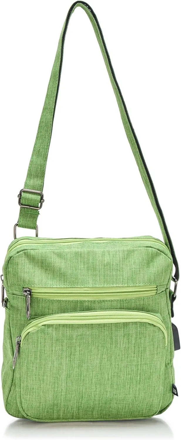 Anti-Theft Crossbody Purses for Women - 9 1/2 x 9 Shoulder Bag with Built-in RFID Card Slots