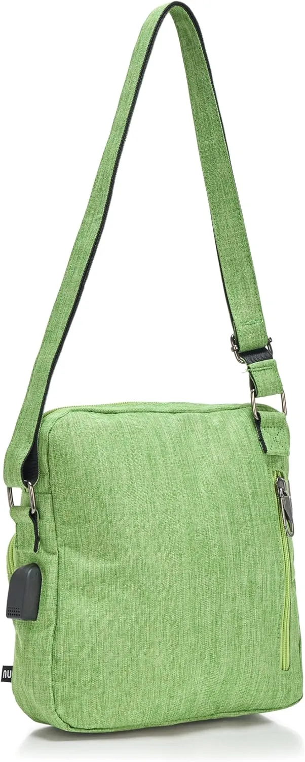 Anti-Theft Crossbody Purses for Women - 9 1/2 x 9 Shoulder Bag with Built-in RFID Card Slots