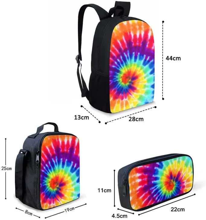 Art Cat Flower School Bag with Lunch Bag Set for Girls Teens Gifts Cat Floral Painting Student Book Bag or School Sport Travel with Pencil Case