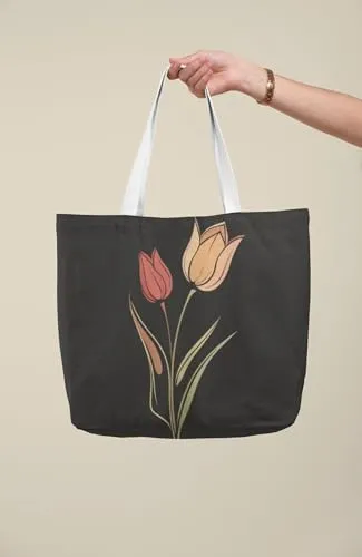 Art to Doors | Orange and Red Blooms | Tote Bags | Shopping Bag For Grocery | Aesthetic Carry Bag | Tote Bag for Shopping, Travel, office & beach bags for women