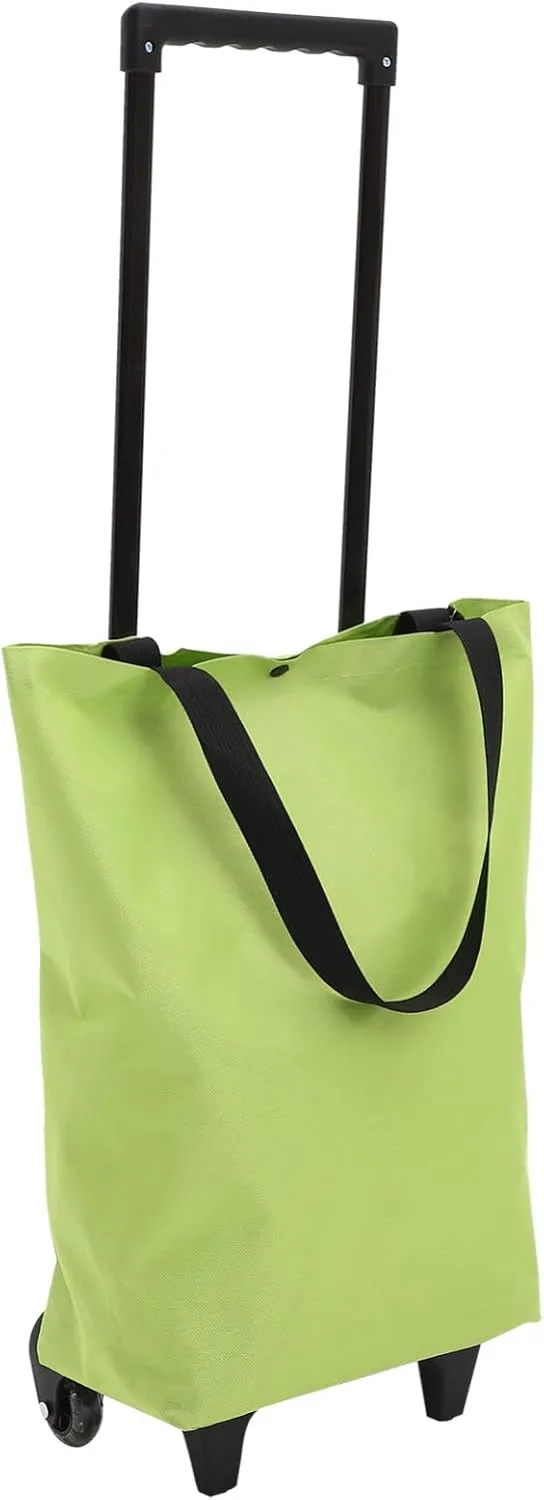 ARTIBETTER Shopping Cart with Wheels, Foldable Grocery Bags Rolling Tote Bag Rolling Pull Rod Push Bags Stair Climbing Carts for Traveling Shopping
