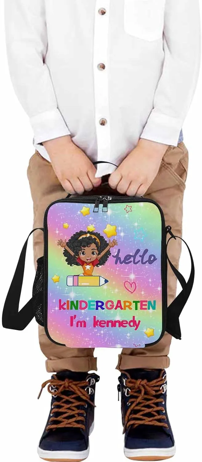 Artsadd Custom School Backpack for Toddler Girls - Personalized Kids Backpacks for Preschool Kindergarten Elementary with Name Text - Customized BookBags School Bag for Students, Back to School Gifts