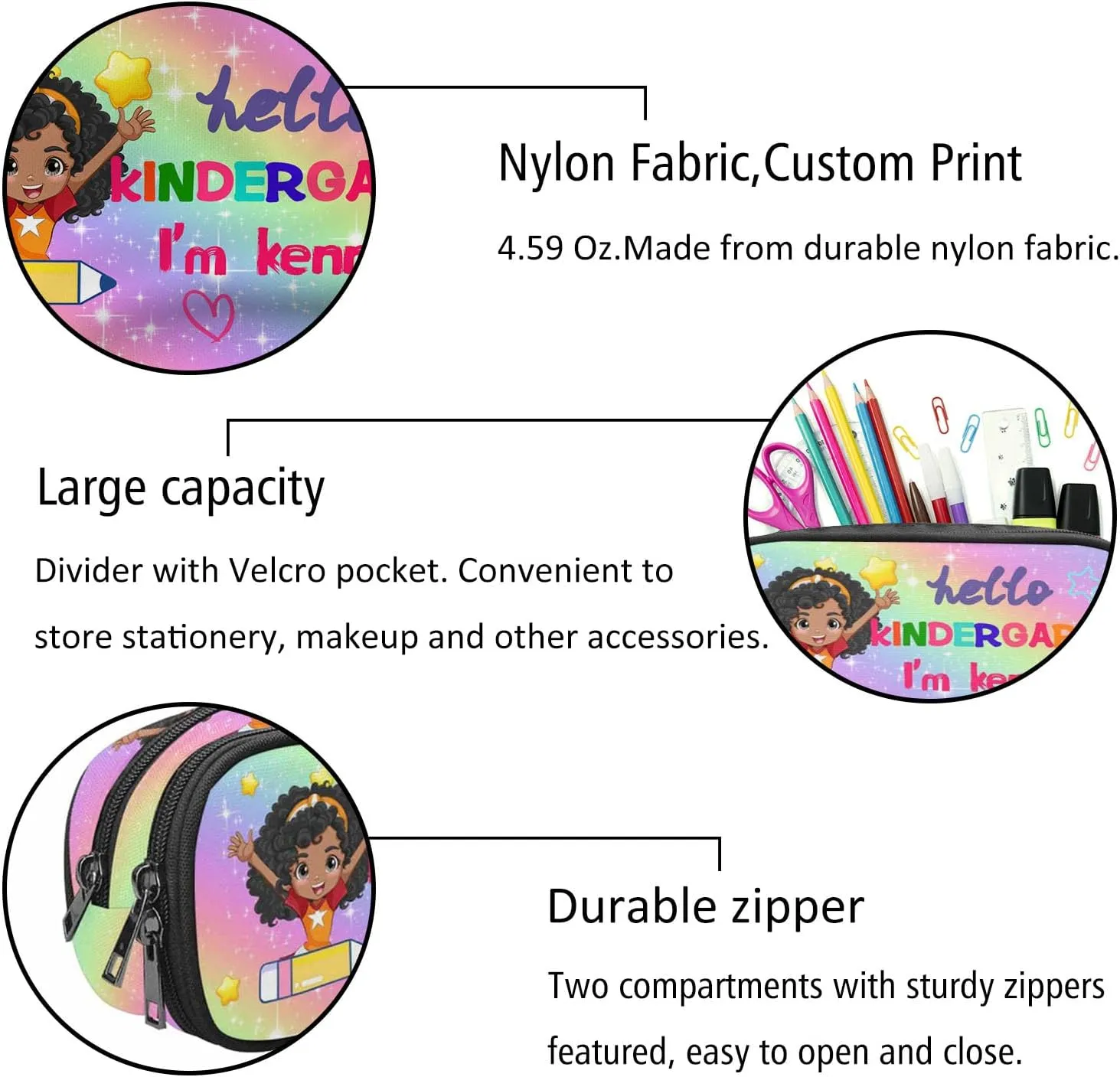 Artsadd Custom School Backpack for Toddler Girls - Personalized Kids Backpacks for Preschool Kindergarten Elementary with Name Text - Customized BookBags School Bag for Students, Back to School Gifts