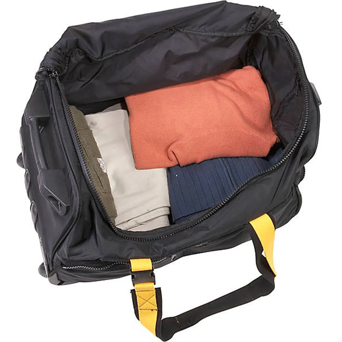 A.SAKS Rolling Trolley Duffel Bag 20-Inch Carry-On, Expandable with 2-Wheels and Telescoping Handle
