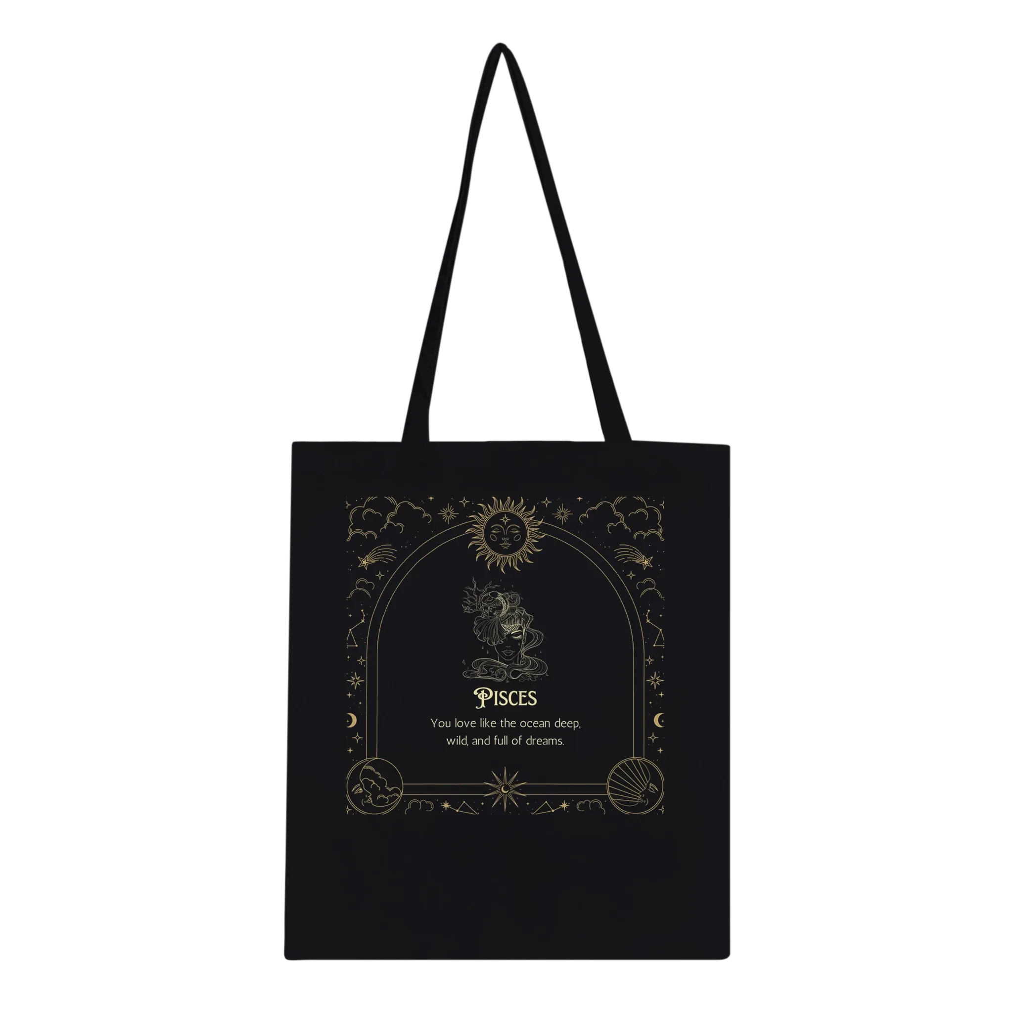 Astrology Tote Bag for Aries to Pisces Souls